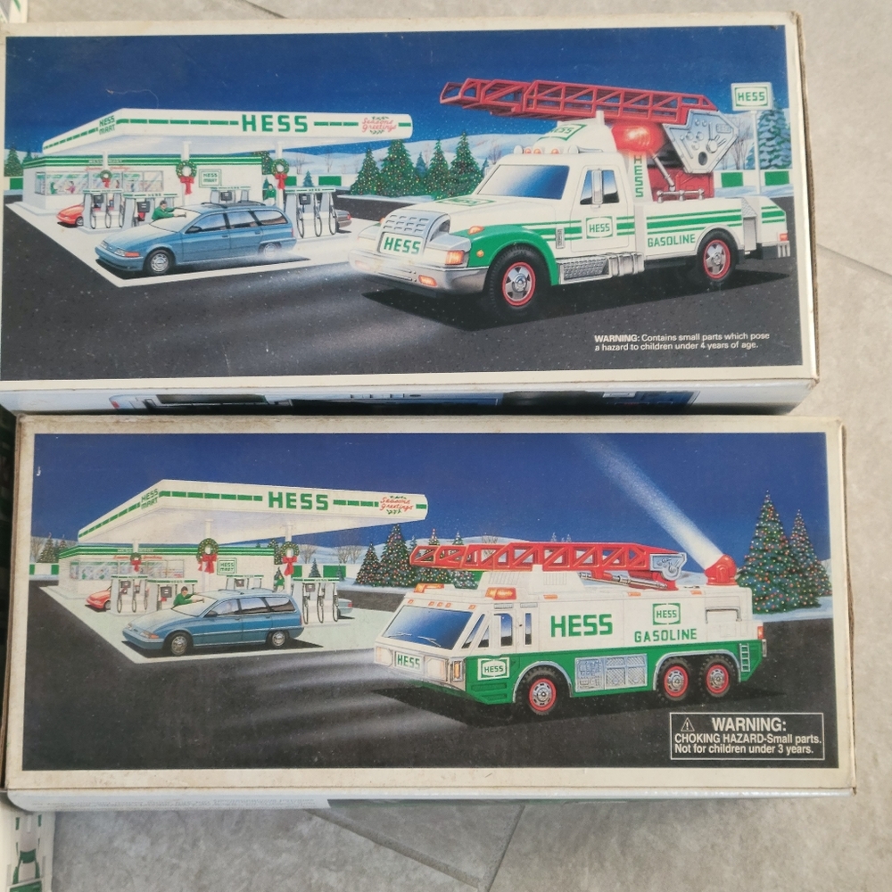 Vintage Hess toy truck collectibles, NIB